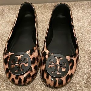 Tory Burch leopard print Miller flats in a 10.5